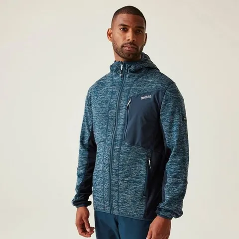 BRAND NEW REGATTA MEN'S ALVEN FULL ZIP FLEECE | MOONLIGHT DENIM MARL NAVY SIZE L