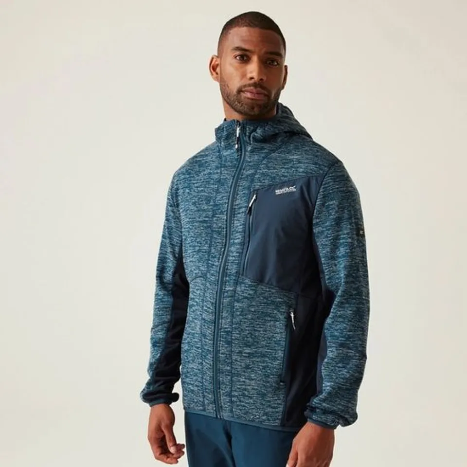 BRAND NEW REGATTA MEN'S ALVEN FULL ZIP FLEECE | MOONLIGHT DENIM MARL NAVY SIZE L