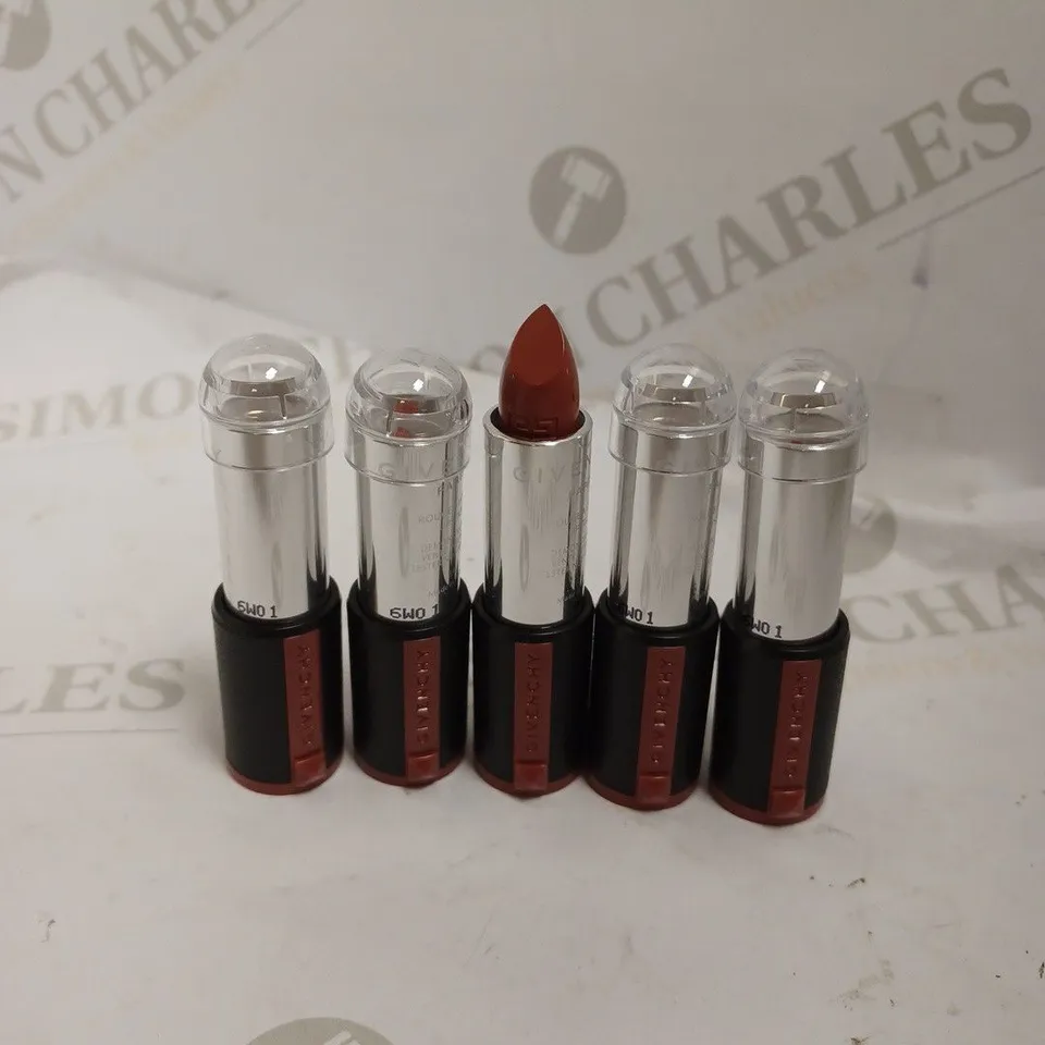 LOT OF 5 GIVENCHY LIPSTICK TESTER UNITS - 104 BRUN CACHEMIRE 