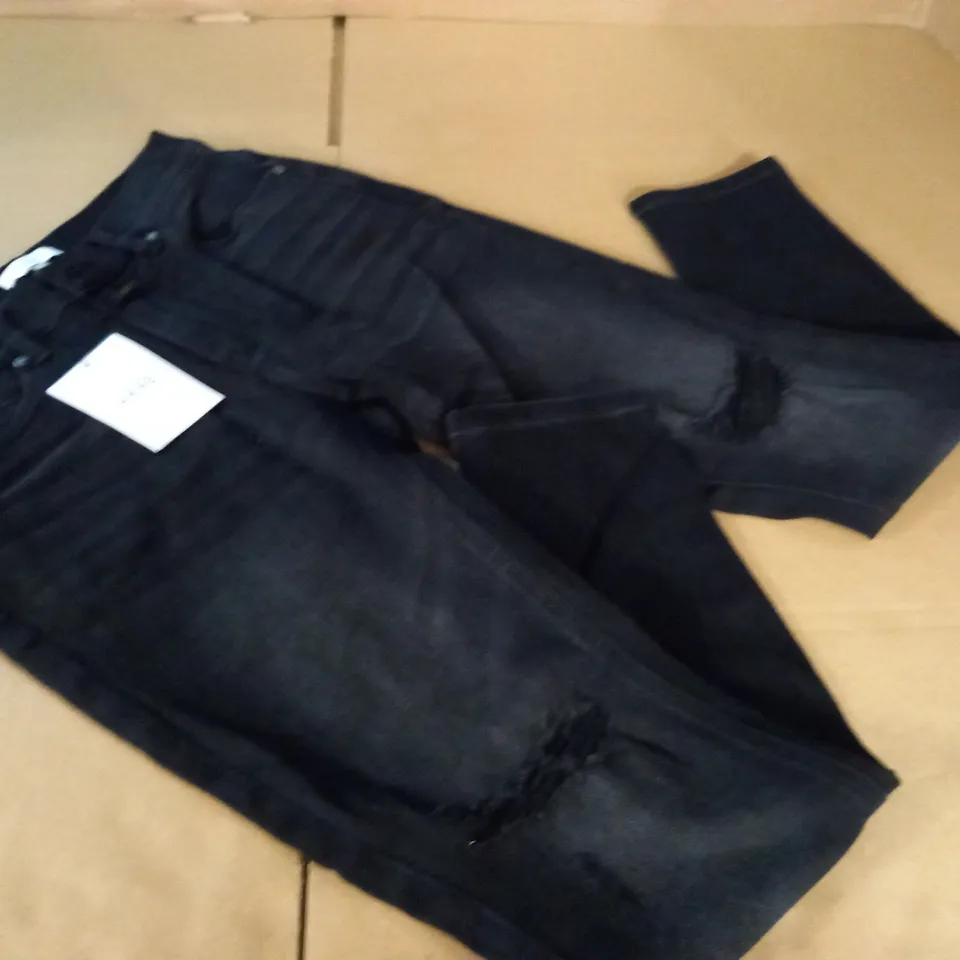 ARNE RIPPED DENIM JEANS IN WASHED BLACK - 30S