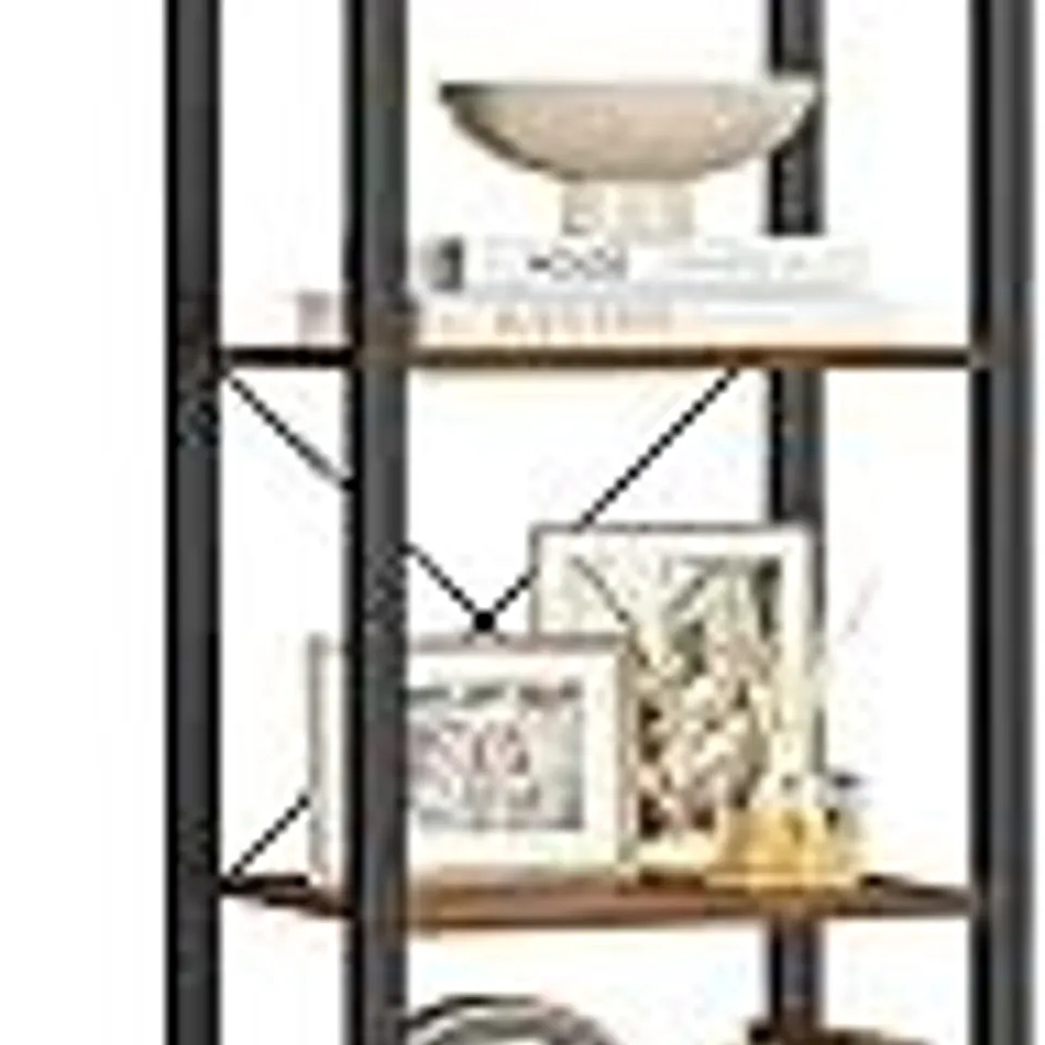BOXED VASAGLE 6-TIER BOOKSHELF, BOOKCASE, SHELVING UNIT - BLACK