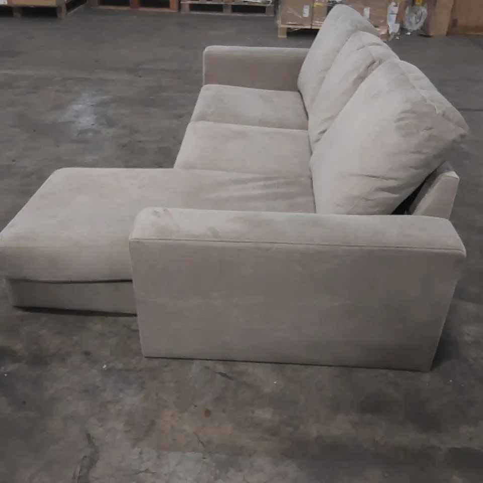 QUALITY DESIGNER FABRIC UPHOLSTERED L-SHAPED CORNER SOFA 