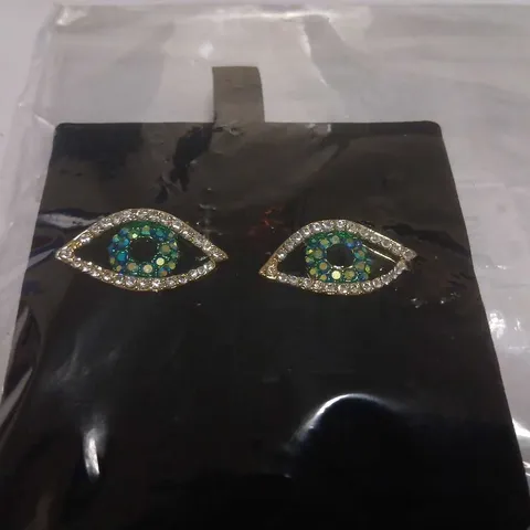 BUTLER & WILSON CRYSTAL EYE STUD EARRINGS 