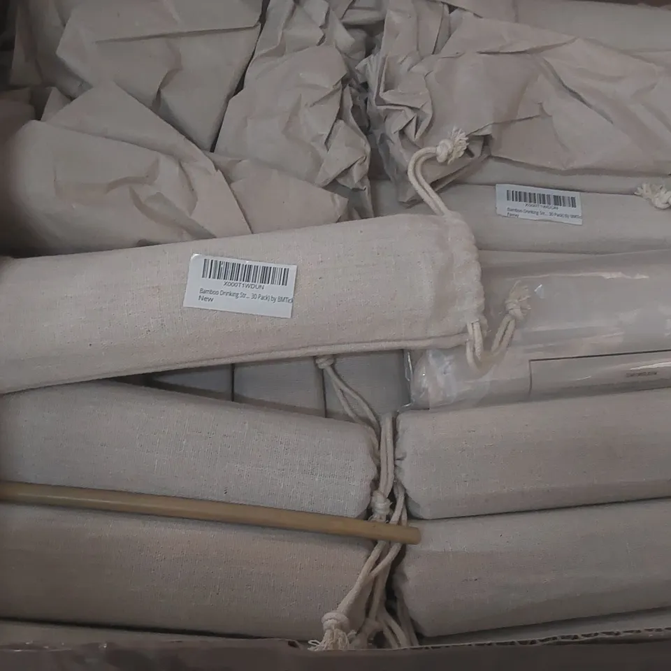 PALLET CONTAINING A LARGE QUANTITY OF ASSORTED ITEMS INCLUDING: HIGH TENSILE BOLTS, BAMBOO DRINKING STRAWS, SANTA FACE MASKS ECT