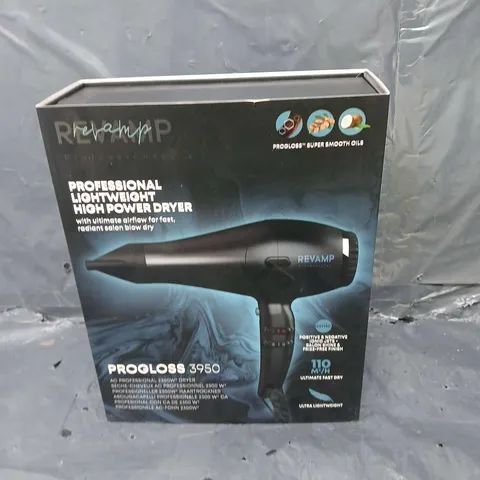 BOXED REVAMP PROGLOSS 3950 PROFESSIONAL LIGHTWEIGHT HIGH POWER DRYER DR-3950-EU