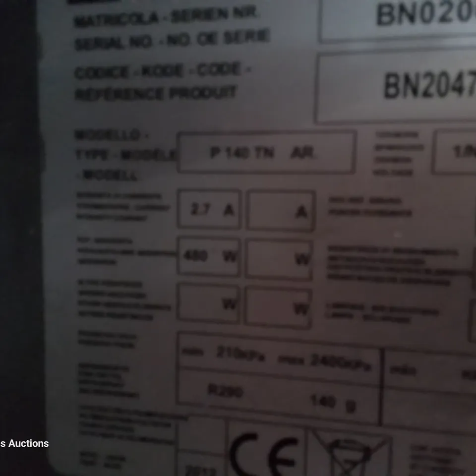 POLARIS COMMERCIAL DOUBLE DOOR TALL FRIDGE Model P140 TN AR