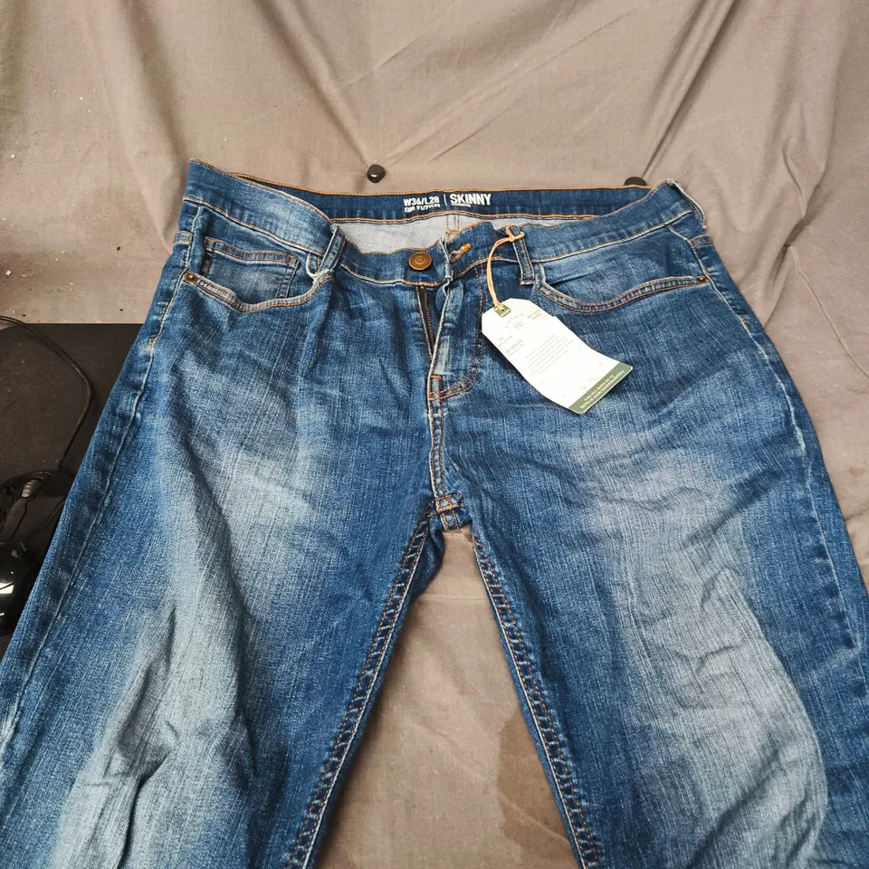 FATFACE SKINNY JEANS – MEN'S, W36/L28 – BLUE DENIM