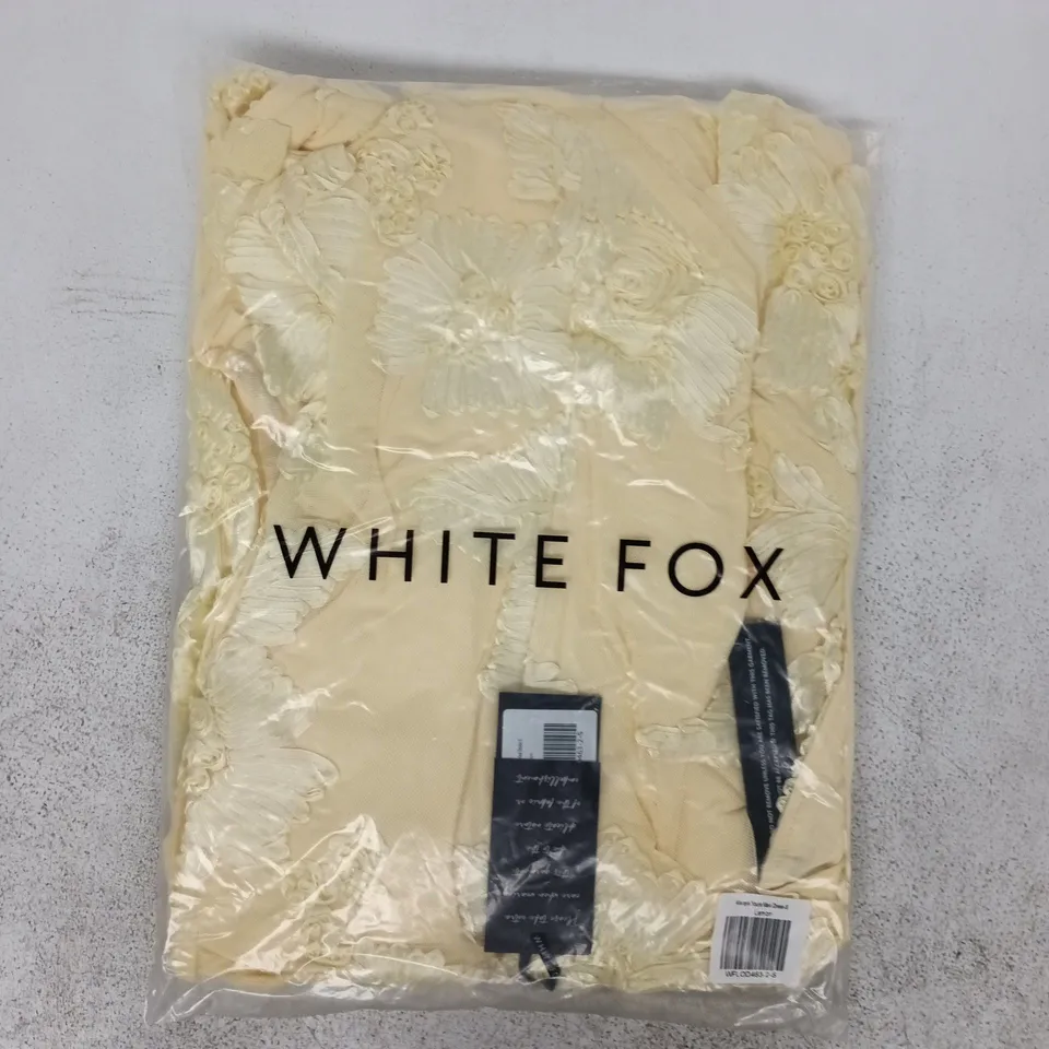 BAGGED WHITE FOX ALWAYS YOURS MAXI DRESS IN LEMON SIZE SMALL