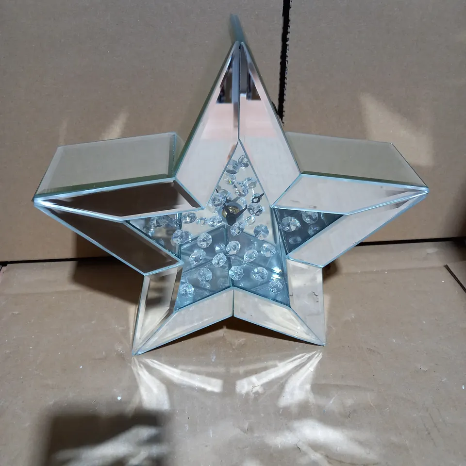 JM BY JULIEN MACDONALD ENCAPSULATED CRYSTAL STAR CLOCK