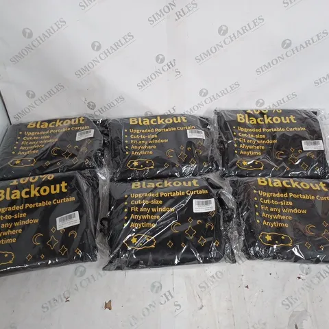 6 100% BLACKOUT UPGRADED PORTABLE CURTAINS 