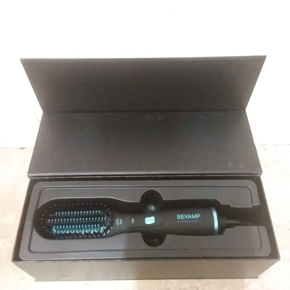 BOXED REVAMP PROGLOSS DEEPFORM DRY, STYLE & SHINE HOT STRAIGHTENING AIR BRUSH RRP £100