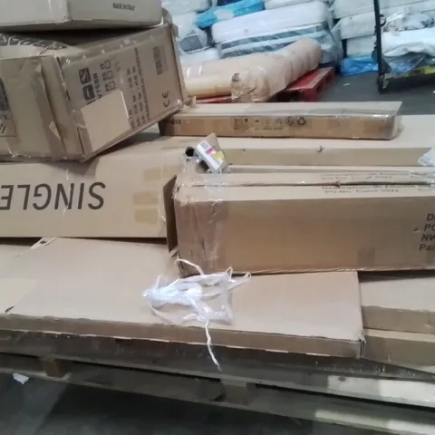 PALLET CONTAINING VARIOUS ASSORTED INCOMPLETE FURNITURE PARTS AND OTHER HOUSEHOLD ITEMS 