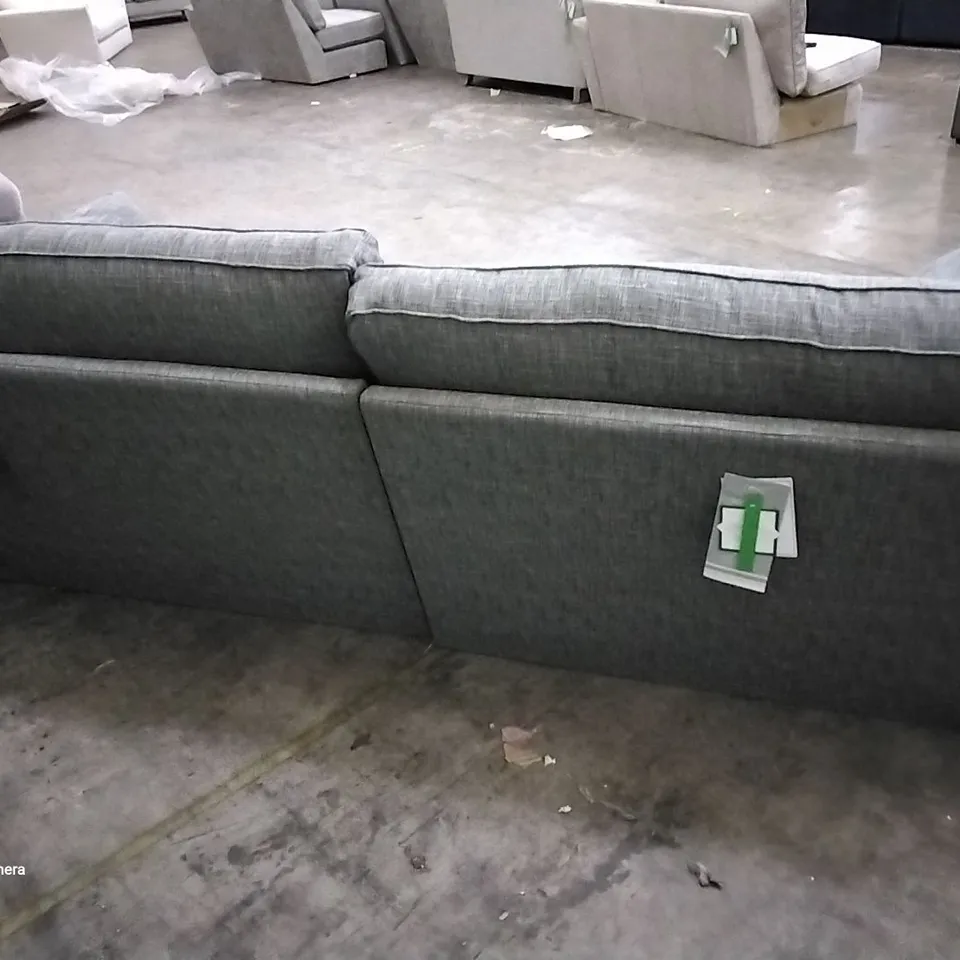 QUALITY DESIGNER STANFORD LARGE 3 SEATER SOFA BOUCLE WEAVE DARK GREY FABRIC 