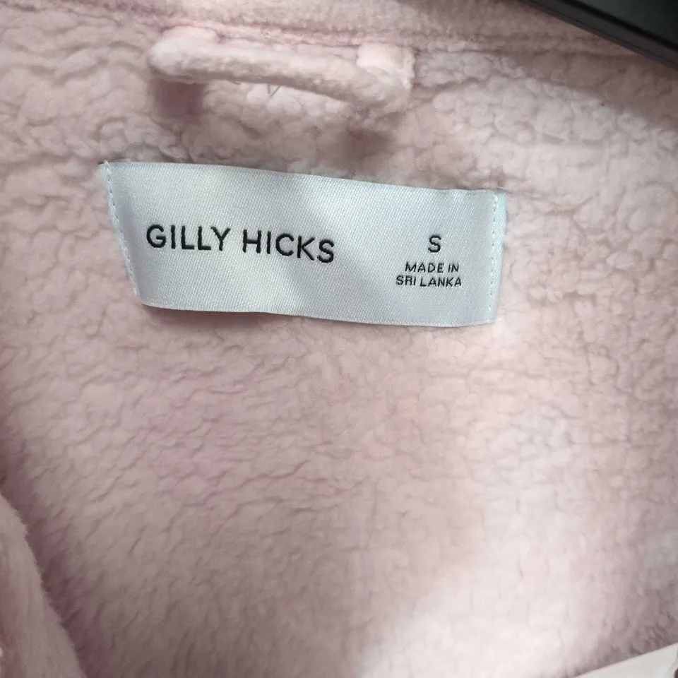 GILLY HICKS PINK FLEECE HALF-ZIP PULLOVER – SIZE S (WOMEN)