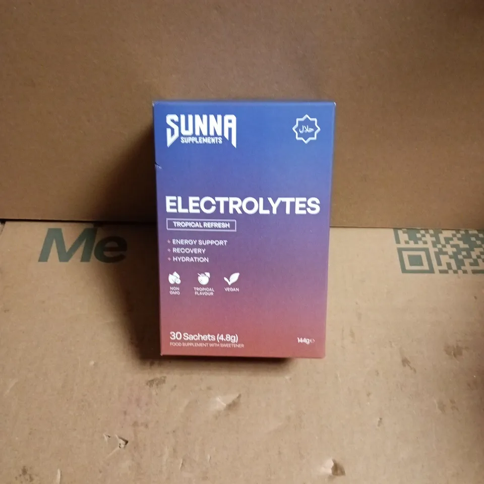 SUNNA SUPPLEMENTS ELECTROLYTES TROPICAL REFRESH – 30 SACHETS (4.8 G) – VEGAN, NON-GMO