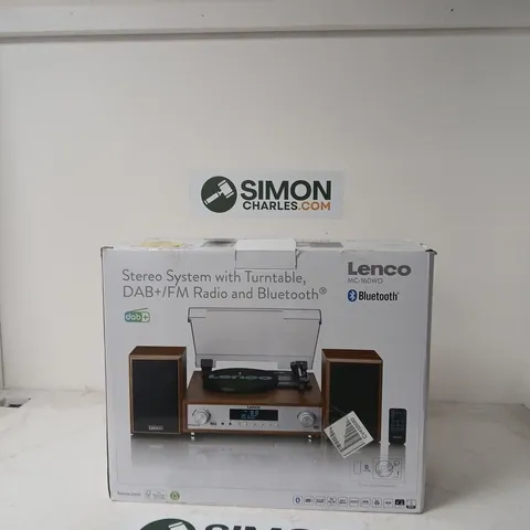 LENCO MC-160WD STEREO SYSTEM WITH TURNTABLE, DAB+/FM RADIO AND BLUETOOTH