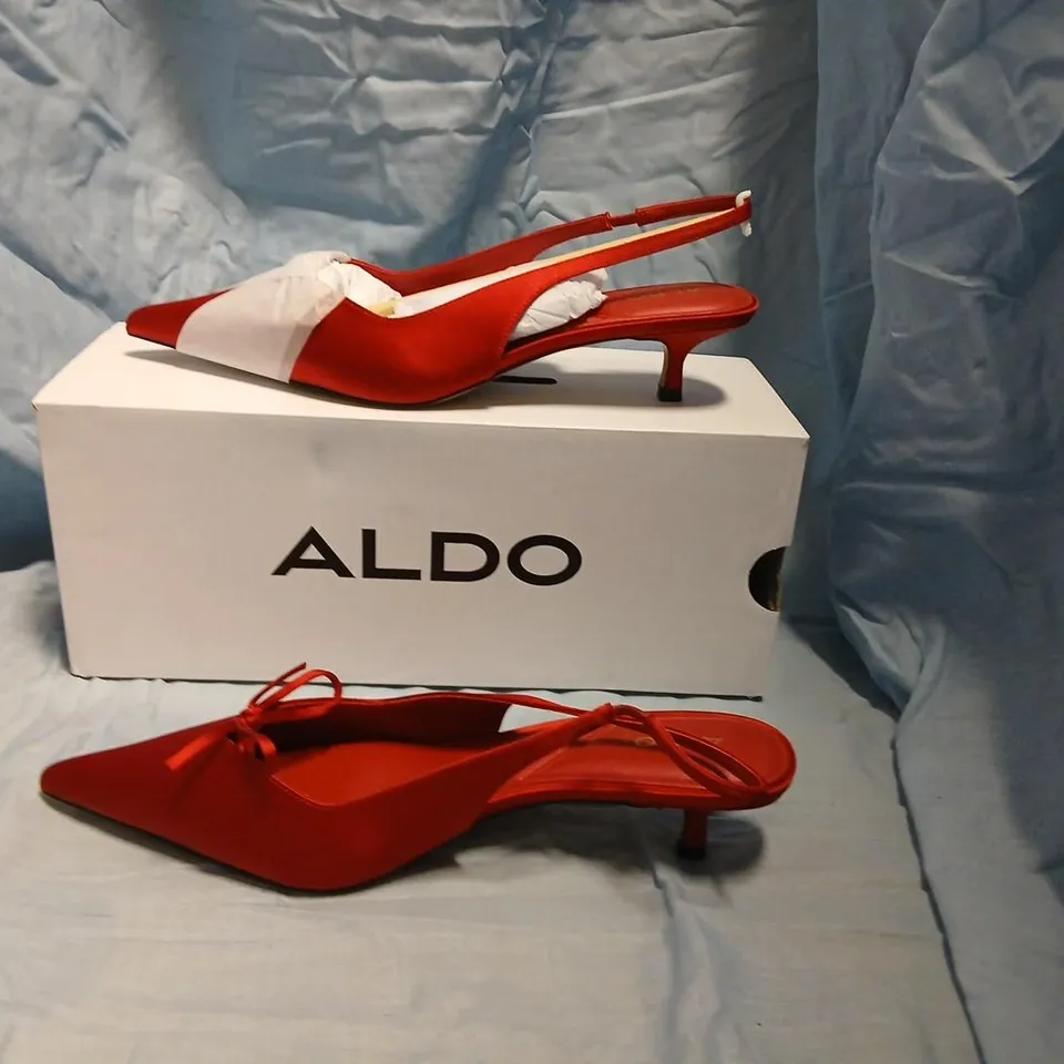 ALDO RED SLINGBACK HEELS - POINTED TOE, UK 9.5 (US 11) EU 42.5