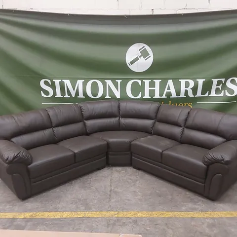 DESIGNER FAUX LEATHER CORNER SOFA
