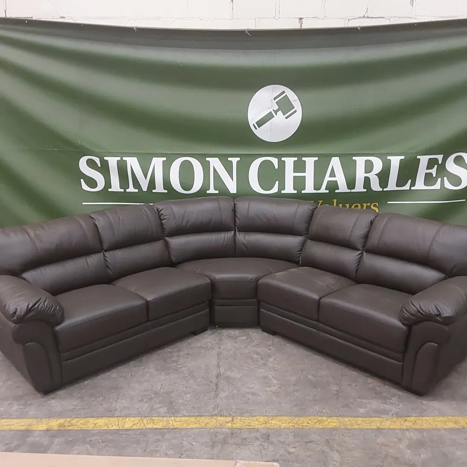 DESIGNER FAUX LEATHER CORNER SOFA