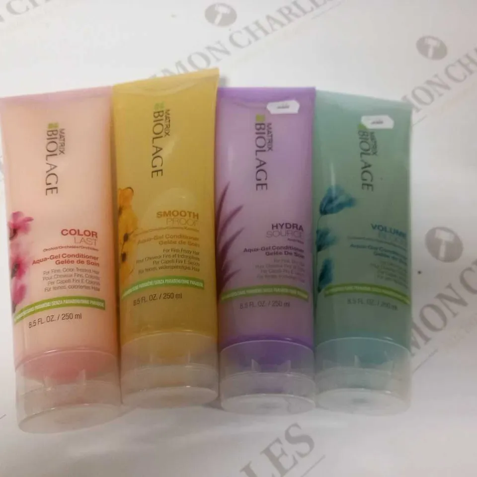 APPROXIMATELY 12 ASSORTED MATRIX GEL CONDITIONERS 250ML EACH