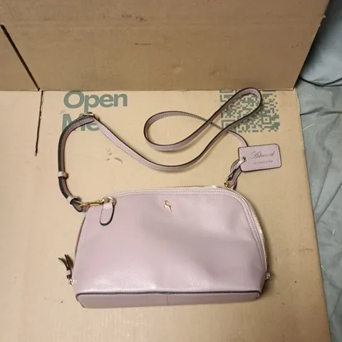 LILAC ASHWOOD DOUBLE COMPARTMENT GENUINE LEATHER CROSS BODY HANDBAG WITH SEPARATE PURSE