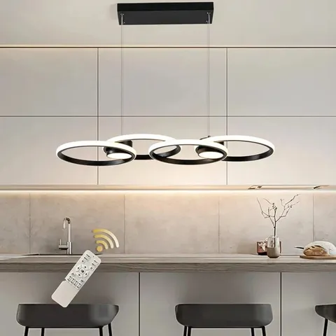 BOXED 4 LIGHT KITCHEN ISLAND GEOMETRIC LIGHT FITTING