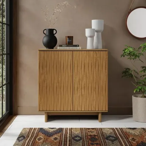 BOXED INGA SMALL SIDEBOARD - LIGHT OAK EFFECT (1 BOX)