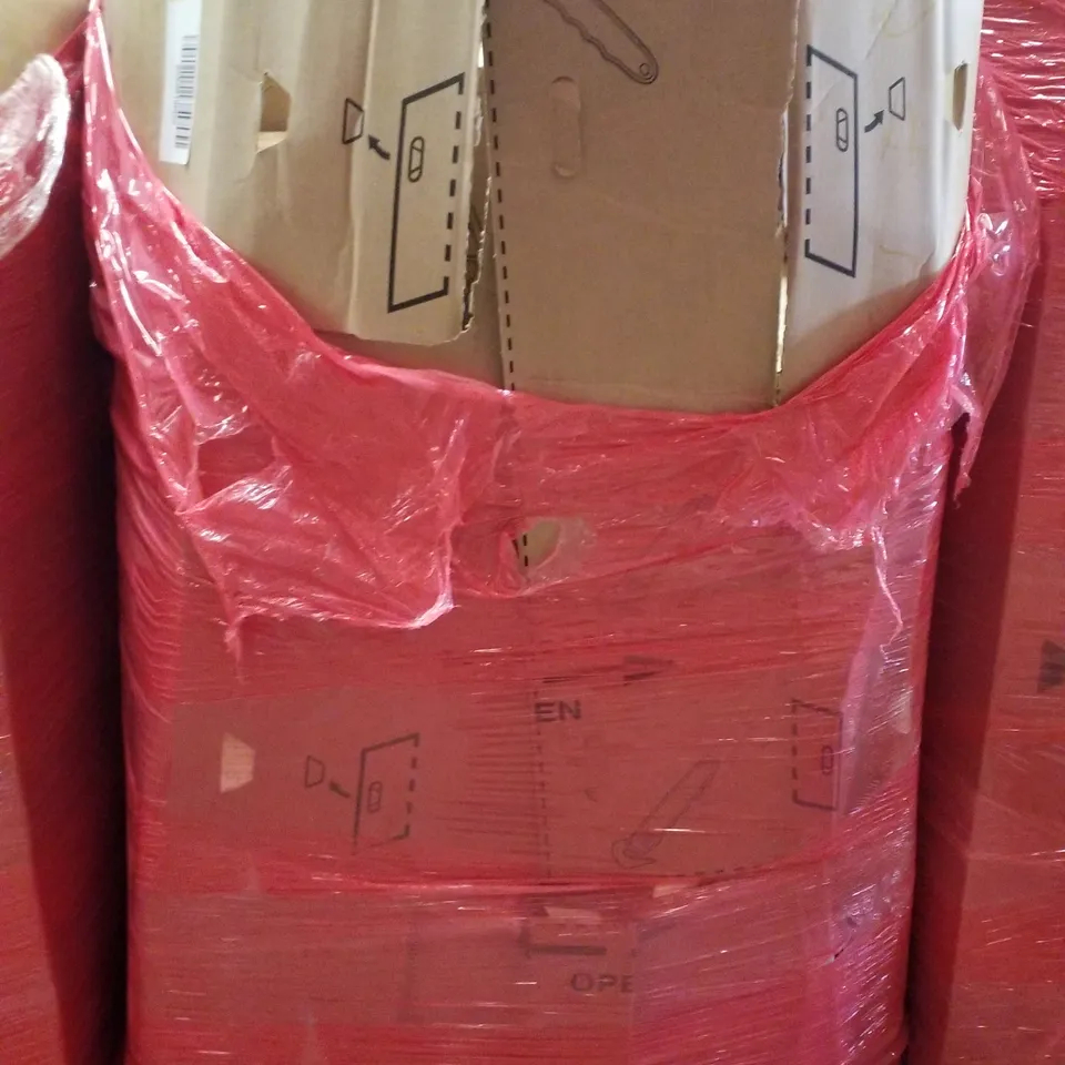 PALLET CONTAINING ASSORTED PRODUCTS INCLUDING CABINET, AIR COOLER, OFFICE CHAIR & PLAYPEN