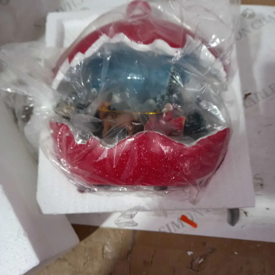 SANTAS EXPRESS PRE-LIT SPHERE WITH CHRISTMAS CHARACTER SCENE