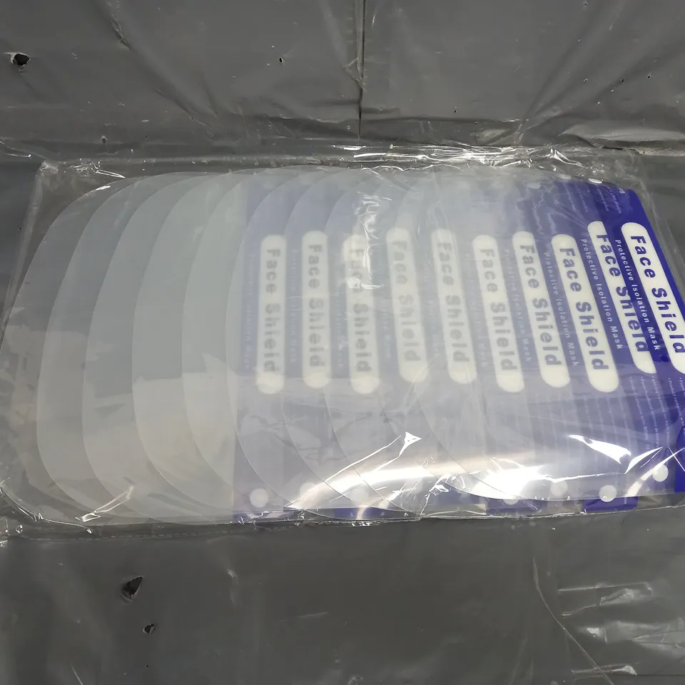 LARGE QUANTITY OF FACE SHEILDS