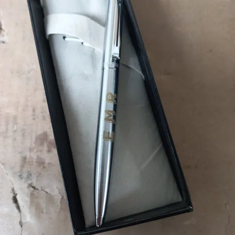 SHEAFFER SILVER METAL BALLPOINT PEN – BOXED