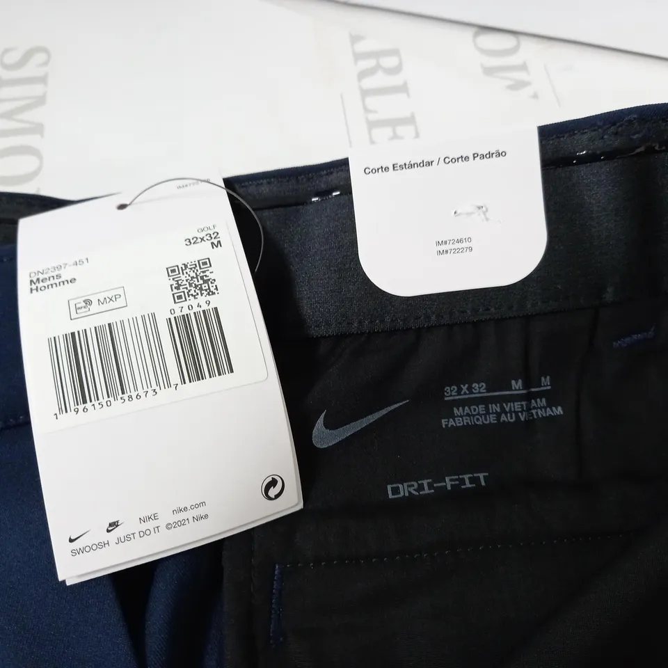 NIKE DRI-FIT NAVY TROUSERS - 32X32 M