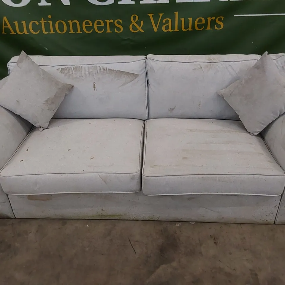 DESIGNER FABRIC UPHOLSTERED 3 SEATER SOFA 