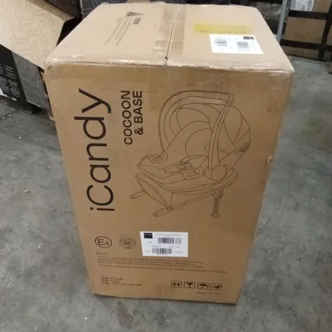 BOXED ICANDY COCOON CAR SEAT & BASE - BLACK