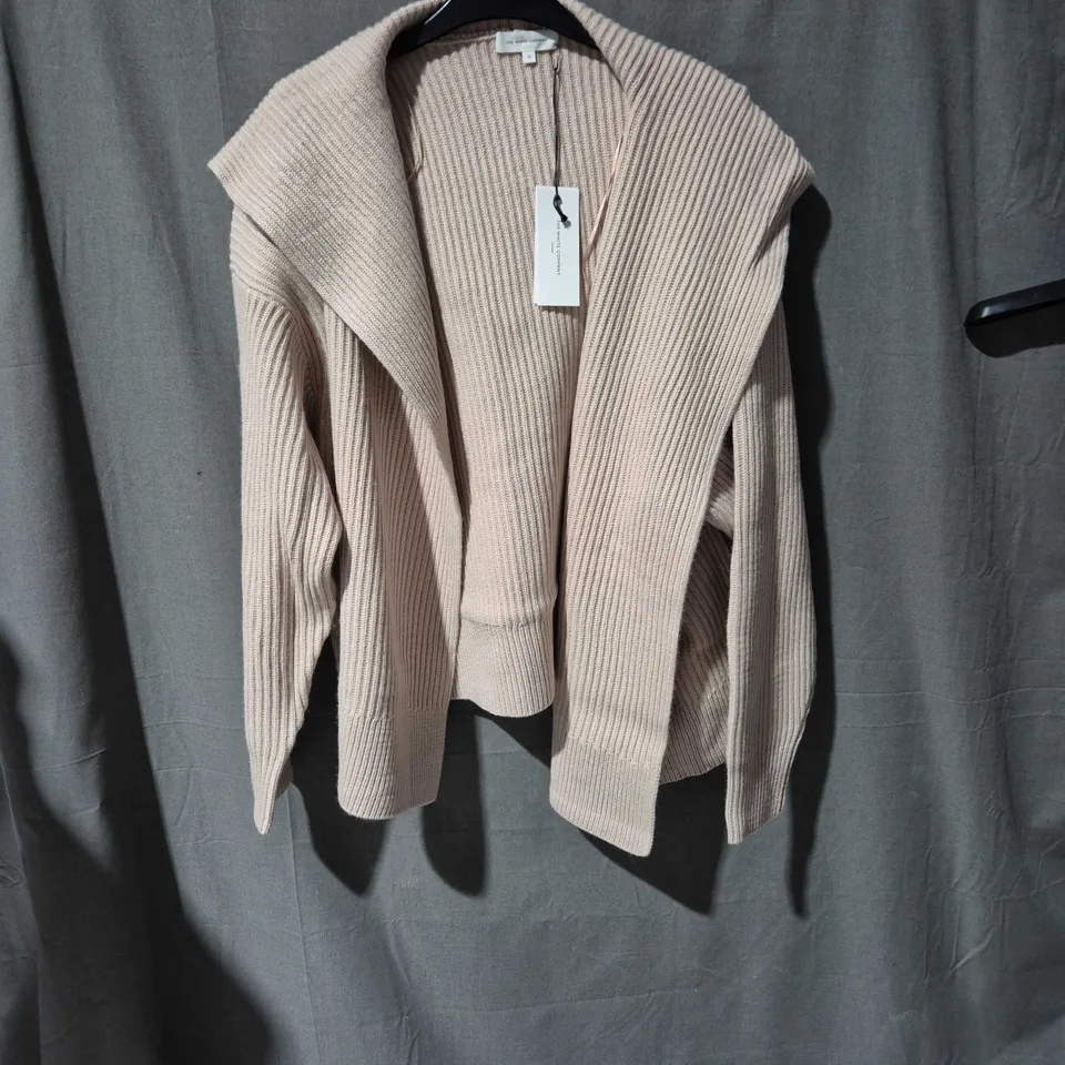 THE WHITE COMPANY BEIGE RIBBED KNIT CARDIGAN – SIZE M