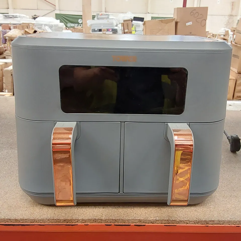 BOXED TOWER GREY 8.5 LITRE DUAL BASKET AIR FRYER (1 BOX)