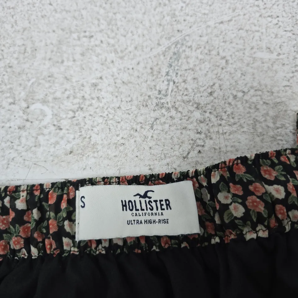 HOLLISTER FLORAL PRINT WRAP SKIRT - ULTRA HIGH-RISE, UK SIZE S