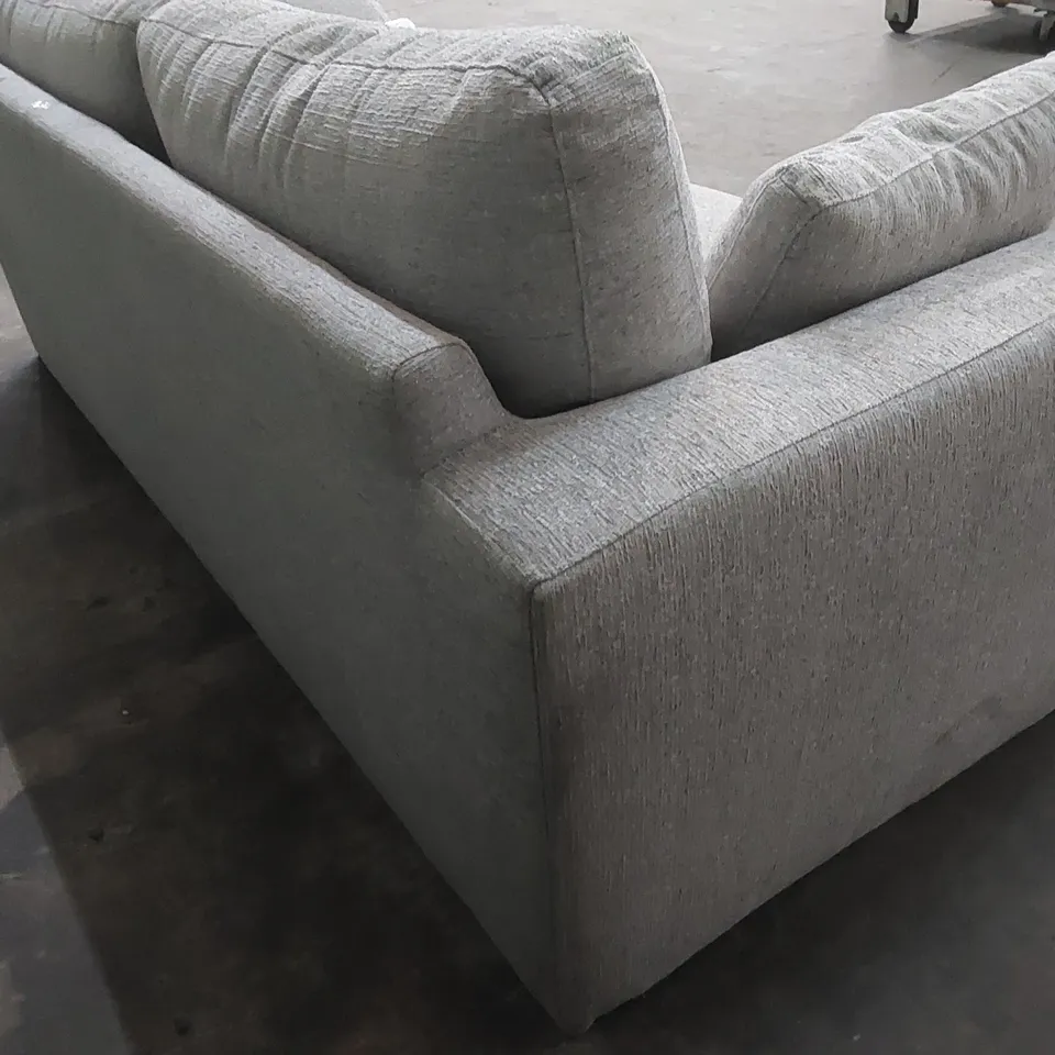 LARGE DESIGNER FABRIC UPHOLSTERED SOFA