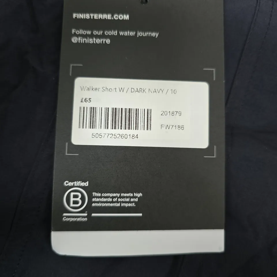 FINISTERRE WALKER SHORT W – DARK NAVY – UK 10 (WOMEN’S)