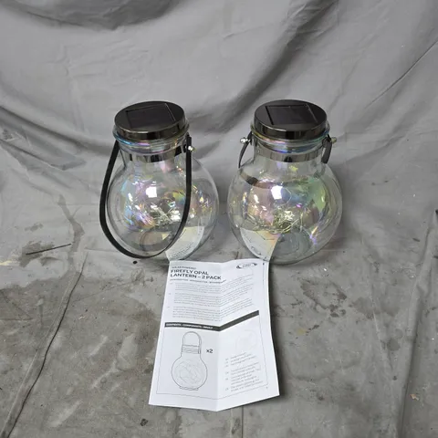SMART SOLAR FIREFLY OPAL LANTERN 2 PACK WITH INSTRUCTIONS BOXED