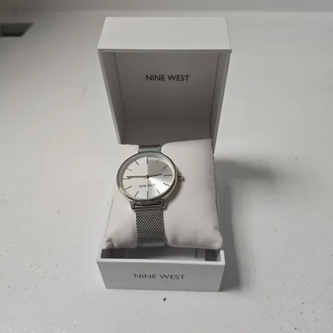 NINE WEST WATCH – SILVER MESH BRACELET – BOXED