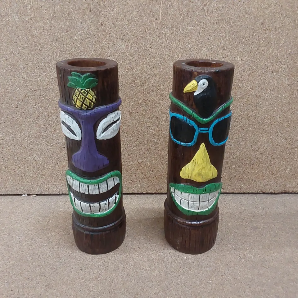 SET OF 2 TIKI BAR DECOR ITEMS