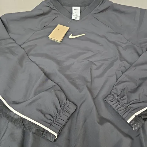 NIKE DRI-FIT LONG SLEEVE TOP, DARK GREY, UK M