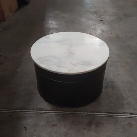 BOXED BROMPTON CAKE TIN CARBON W/NATURAL MARBLE TOP