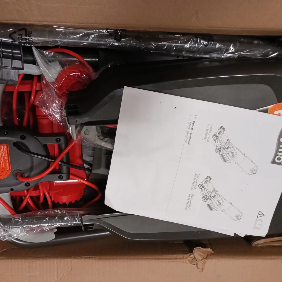 BOXED FLYMO CORDED EASISTORE 300R ROTARY LAWNMOWER