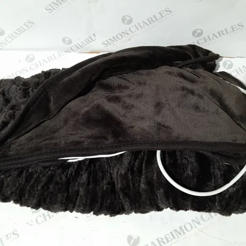 COZEE HOME FAUX FUR HEATED THROW, CHOCOLATE