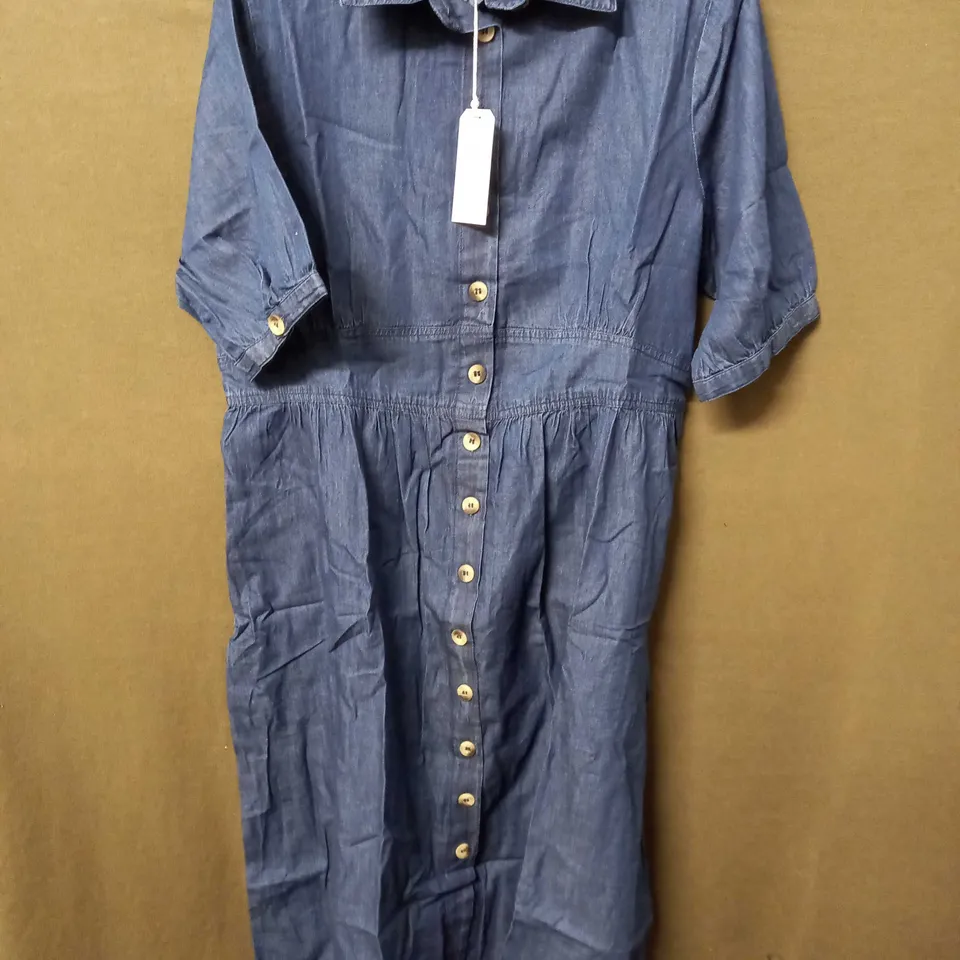 MAISON DE NIMES TENCEL DENIM DRESS IN DEEP BLUE - LARGE