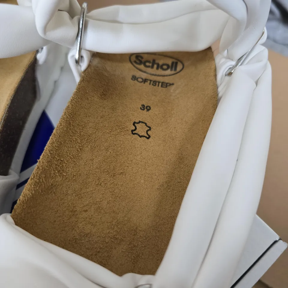 UK 6 SCHOLL WHITE SANDALS – SOFTSTEP (EU 39)