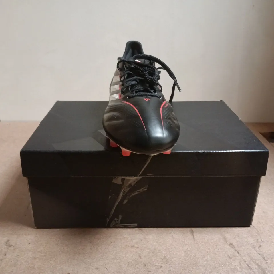 BOXED PAIR OF ADIDAS COPA PURE IV ELITE FOOTBALL BOOTS IN BLACK/RED SIZE UK 9