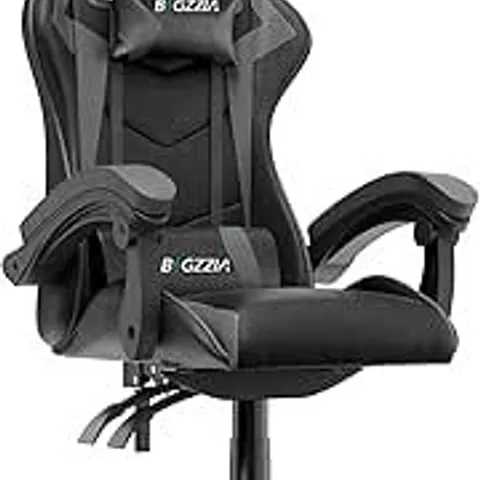BOXED RACINGREAT GAMING CHAIR, PC GAMING CHAIR WITH PADDING AND HEADREST - BLACK (1 BOX)